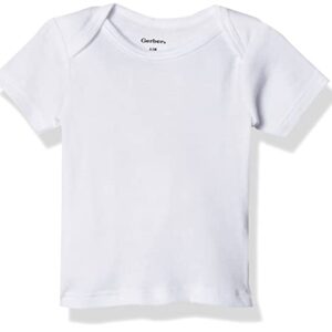 Gerber Baby 3-Pack Short-Sleeve Slip-On Shirts, White, 24 Months