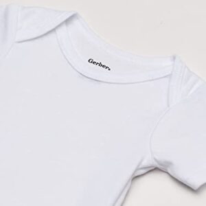 Gerber Baby 3-Pack Short-Sleeve Slip-On Shirts, White, 24 Months