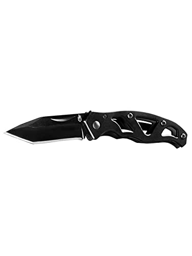 Gerber Gear 31-001729N Paraframe Mini Knife, Tanto Knife, Small Pocket Knife, EDC, Black