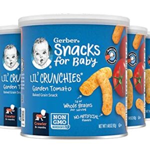 Gerber Graduates Lil' Crunchies, Garden Tomato, 1.48-Ounce Canisters (Pack of 6) FlavorName: Garden Tomato, Model: 9600356, Baby & Child Shop