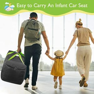 Infant Car Seat Travel Bag Compatible with All Nuna Pipa Car Seat and Base, Chicco KeyFit 30 and Base, Padded Car Seat Bags for Air Travel, Car Seat Gate Check Bag with 5 Protective Bumper Feet