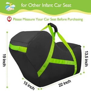 Infant Car Seat Travel Bag Compatible with All Nuna Pipa Car Seat and Base, Chicco KeyFit 30 and Base, Padded Car Seat Bags for Air Travel, Car Seat Gate Check Bag with 5 Protective Bumper Feet