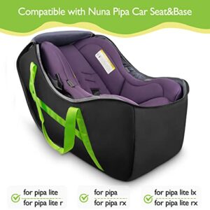 Infant Car Seat Travel Bag Compatible with All Nuna Pipa Car Seat and Base, Chicco KeyFit 30 and Base, Padded Car Seat Bags for Air Travel, Car Seat Gate Check Bag with 5 Protective Bumper Feet