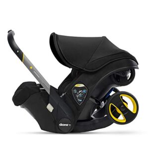 doona infant car seat & latch base – rear facing car seat and car seat base, car seat to stroller in seconds – us version, nitro black