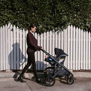 UPPAbaby Vista V2 Stroller - Greyson (Charcoal Melange/Carbon/Saddle Leather) + Mesa Infant Car Seat - Jordan (Charcoal Melange) Merino Wool