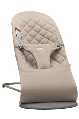 BabyBjörn Bouncer Bliss, Sand Gray, Cotton (006017US)