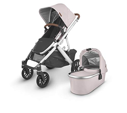 UPPAbaby Vista V2 Stroller - Alice (Dusty Pink/Silver/Saddle Leather) + Mesa Infant Car Seat - Jake (Black)