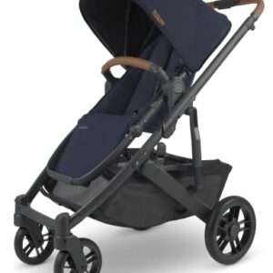 Cruz V2 Stroller - NOA (Navy/Carbon/Saddle Leather) + MESA V2 Infant Car Seat - Jake (Charcoal)