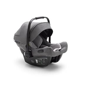 bugaboo turtle air by nuna car seat + recline base – compatible with bugaboo fox, lynx, donkey bee and ant strollers – fits infants 4 to 32 pounds – lightweight car seat – grey melange