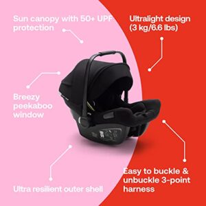 Bugaboo Turtle Air by Nuna Car Seat + Recline Base - Compatible with Bugaboo Fox, Lynx, Donkey Bee and Ant Strollers - Fits Infants 4 to 32 Pounds - Lightweight Car Seat - Grey Melange