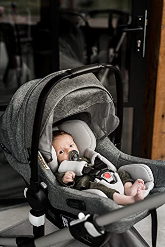 Bugaboo Bee 6 Stroller and Bugaboo Turtle Air by Nuna Car Seat - Grey Mélange