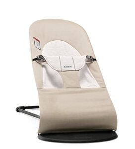 babybjÖrn bouncer balance soft, cotton/jersey, beige/gray