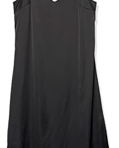 The Drop Women's Ana Silky V-Neck Midi Slip Dress Dress, -Black, S