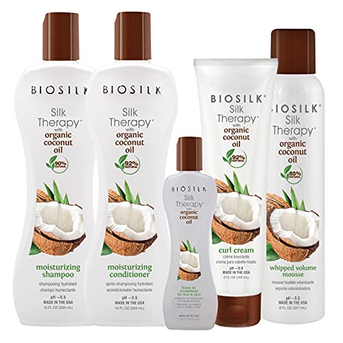 BioSilk Silk Therapy with Organic Coconut Oil Leave-In Treatment Unisex Treatment 5.64 oz