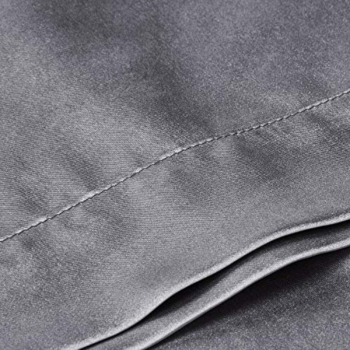 BEDELITE Satin Silk Body Pillow Pillowcase for Hair and Skin, Premium and Silky Dark Grey Long Body Pillow Case Cover 20x54 with Envelope Closure