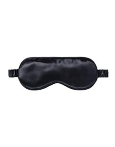slip silk sleep mask, black (one size) – 100% pure mulberry 22 momme silk eye mask – comfortable sleeping mask with elastic band + pure silk filler and internal liner