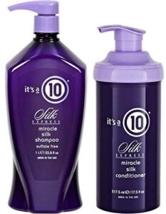 it’s a 10 ten miracle silk express duo: shampoo 33.8 oz & conditioner 17.5 oz