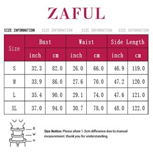 ZAFUL Women's Cocktail Dresses Asymmetric Satin Dress Cowl Front Midi Dress Split Silk Dress Valentines Day Dresses L