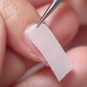 SHEBA NAILS Silk Nail Wrap Self-Adhesive Pre Cut Fingers - White, 70 Finger Tabs