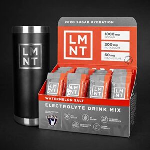 LMNT Keto Electrolyte Powder Packets | Paleo Hydration Powder | No Sugar, No Artificial Ingredients | Watermelon Salt | 30 Stick Packs