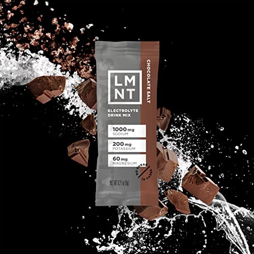 LMNT Keto Electrolyte Powder Packets | Paleo Hydration Powder | No Sugar, No Artificial Ingredients | Hot Chocolate Salt | 30 Stick Packs