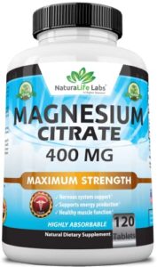 magnesium citrate 400 mg – high potency elemental magnesium traacs albion minerals – 120 tablets