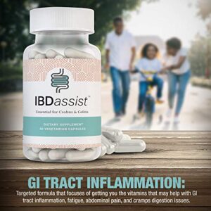 IBDassist™ - IBD Vitamins - Supports with malabsorption and GI Tract Inflammation - Crohn's and Colitis - Inflammatory Bowel