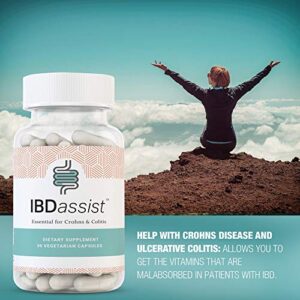 IBDassist™ - IBD Vitamins - Supports with malabsorption and GI Tract Inflammation - Crohn's and Colitis - Inflammatory Bowel