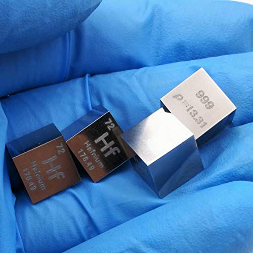 10 mm Hafnium Metal Cube 99.9% Pure for Element Collection Lab Experiment Material Hobbies Substance Block Display