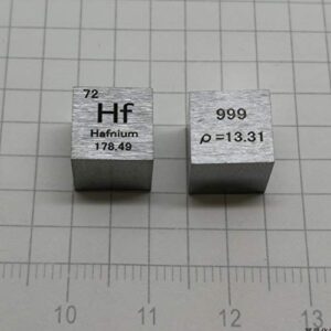 10 mm Hafnium Metal Cube 99.9% Pure for Element Collection Lab Experiment Material Hobbies Substance Block Display