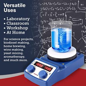 Fristaden Lab Magnetic Hot Plate Stirrer 280℃/536°F Max Temp 5L Capacity | Stir Plate Mixer Hotplate