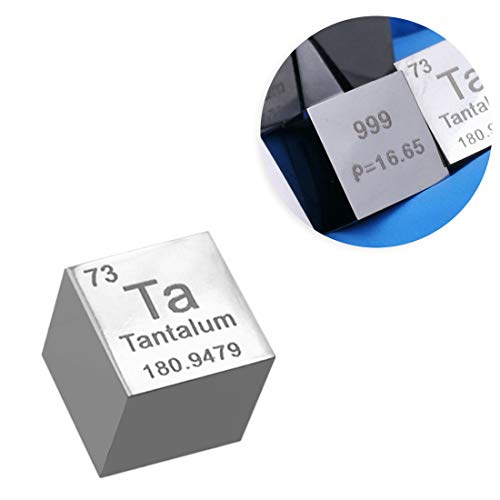 10 mm Tantalum Metal Cube 99.9% Pure for Element Collection Lab Experiment Material Hobbies Substance Block Display