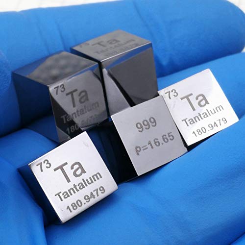 10 mm Tantalum Metal Cube 99.9% Pure for Element Collection Lab Experiment Material Hobbies Substance Block Display