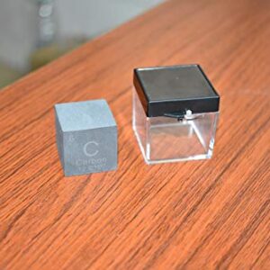 Carbon Cube 1 Inch Pure Graphite Block 99.99% for Element Collection Lab Periodic Table Cube