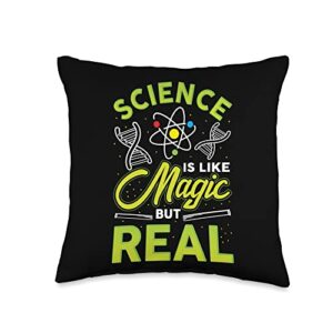 hipster lab scientific elements reaction atoms funny science success chemistry motivation nerd geek study throw pillow, 16×16, multicolor