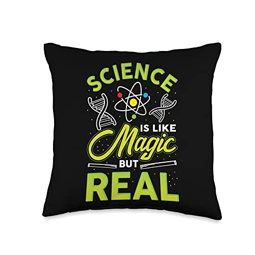 Hipster Lab Scientific Elements Reaction Atoms Funny Science Success Chemistry Motivation Nerd Geek Study Throw Pillow, 16x16, Multicolor