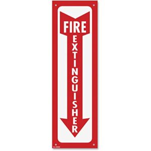 Cosco Sign, Glow in Dark, FIRE Extinguisher, 4" x 13", Red and White (098063)