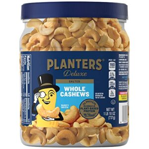 planters fancy whole cashews with sea salt, 26 oz. resealable jar – made with simple ingredients – good source of vitamins and minerals – kosher (packaging may vary)