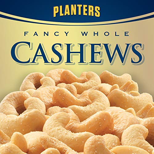 PLANTERS Fancy Whole Cashews with Sea Salt, 26 oz. Resealable Jar - Made with Simple Ingredients - Good Source of Vitamins and Minerals - Kosher (Packaging May Vary)