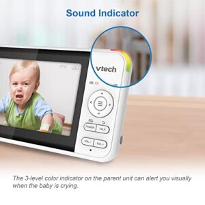 VTech VM924 Remote Pan-Tilt-Zoom Video Baby Monitor, 5" LCD Screen, Up to 17 Hrs Video Streaming, Night Vision, Up to 1000ft Range, Soothing Sounds, 2-Way Talk, Temperature Sensor,Secured Transmission