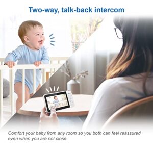 VTech VM924 Remote Pan-Tilt-Zoom Video Baby Monitor, 5" LCD Screen, Up to 17 Hrs Video Streaming, Night Vision, Up to 1000ft Range, Soothing Sounds, 2-Way Talk, Temperature Sensor,Secured Transmission