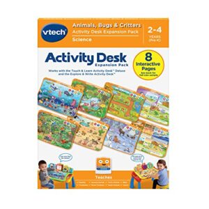 vtech touch and learn activity desk deluxe expansion pack – animals, bugs and critters