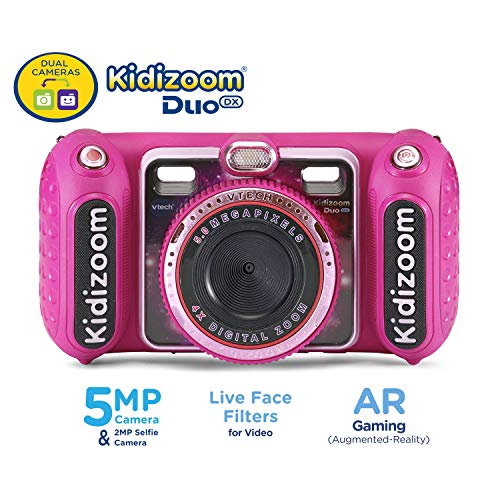 VTech KidiZoom Duo DX Digital Selfie Camera with MP3 Player, Pink