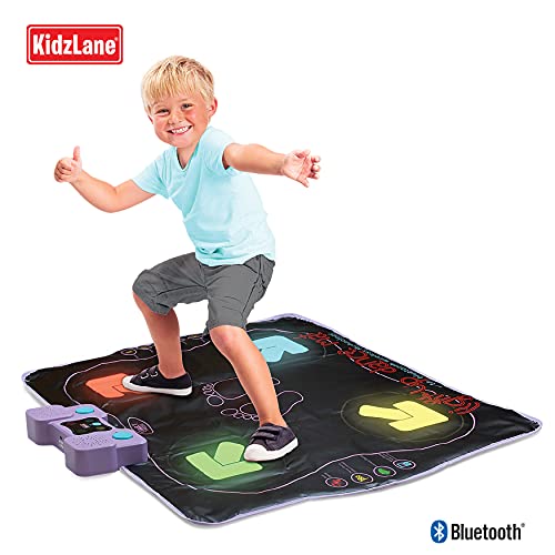 Kidzlane Light Up Dance Mat for Kids | Wireless Dance Mat with Wireless Bluetooth/AUX or Built in Music | Dance Game for Kids with 4 Game Modes | Dance Mats for Girls & Boys Ages 6-12 Years & Plus