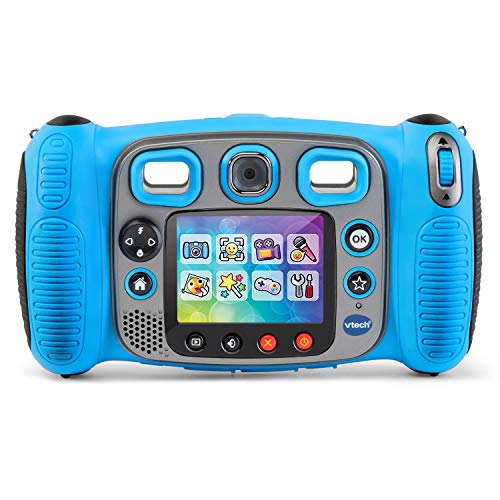 VTech Kidizoom Duo 5.0 Deluxe Digital Selfie Camera with MP3 Player and Headphones, Blue