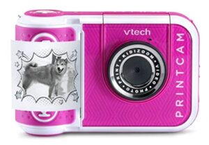 vtech kidizoom printcam instant printing camera – no ink required – 150+ photo effects and activities (pink)