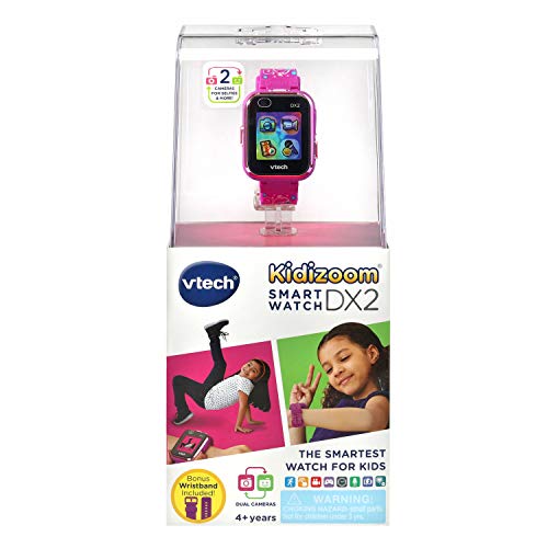 VTech KidiZoom Smartwatch DX2, Special Edition Floral Birds with Bonus, Pedometer, Vivid Violet Wristband