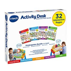 VTech Activity Desk 4-in-1 Kindergarten Expansion Pack Bundle for Age 3-5