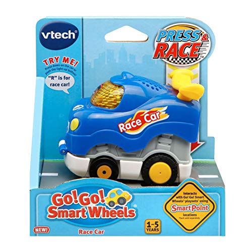 VTech Go! Go! Smart Wheels Press and Race Race Car , Blue