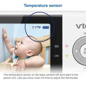 VTech VM819 Video Baby Monitor with 19 Hour Battery Life, 1000ft Long Range, 2.8” Display, Auto Night Vision, 2Way Audio Talk, Temperature Sensor and Lullabies